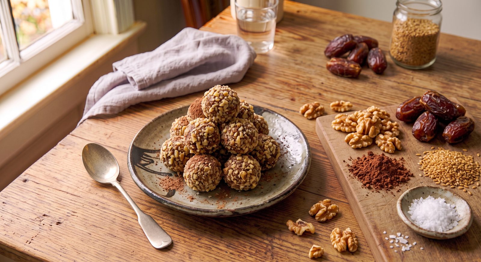 Walnut Cacao Energy Bites